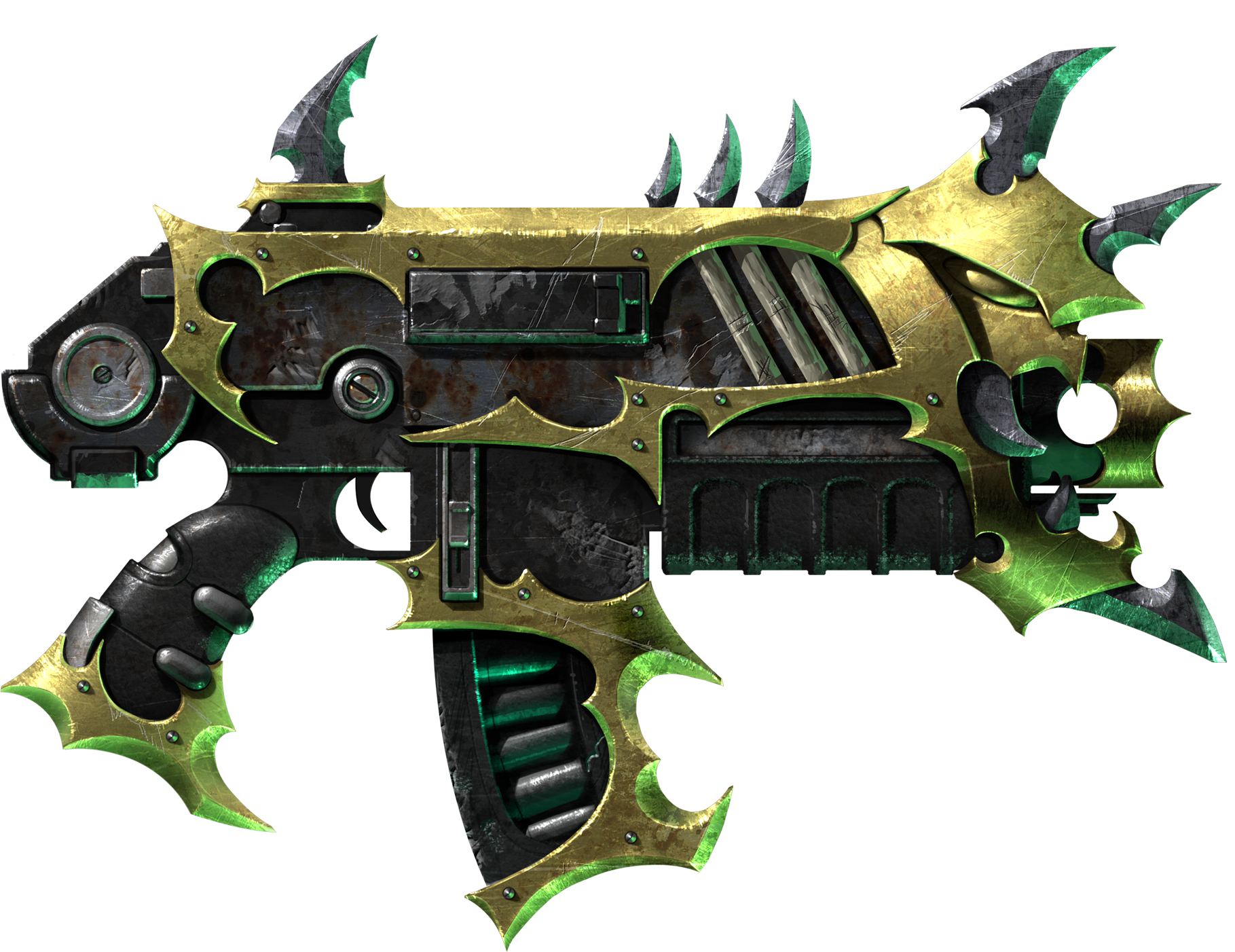 This Is A Weapon For The Chaos Space Marine Faction - Warhammer 40k Chaos Bolter (1819x1402), Png Download