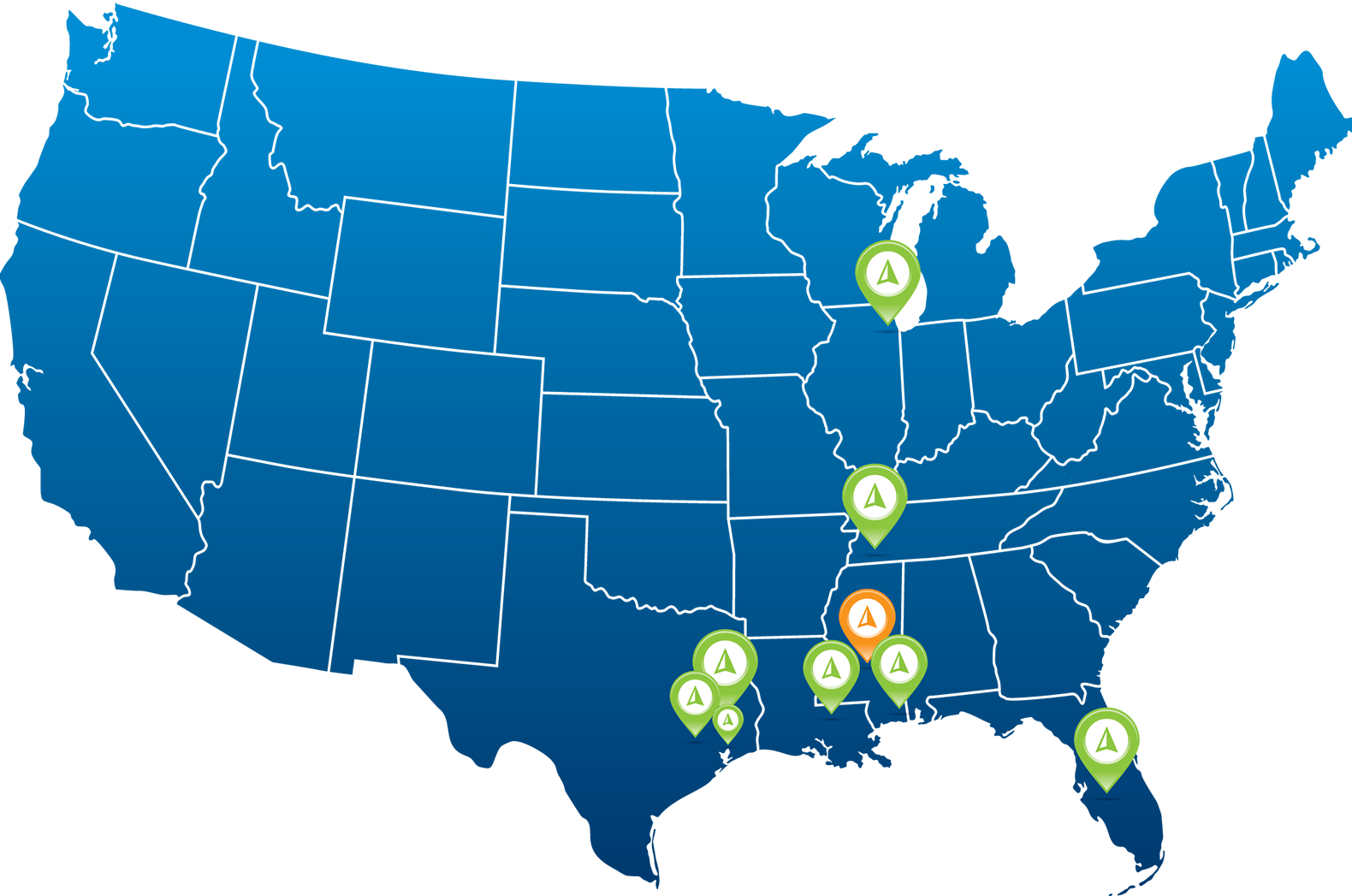 Mils Is Available To Service Your Transportation Needs - Map Of America Gray (1580x1047), Png Download