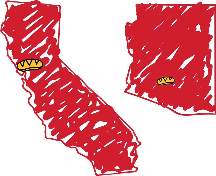 Arizona & California 12 Stores (916x720), Png Download