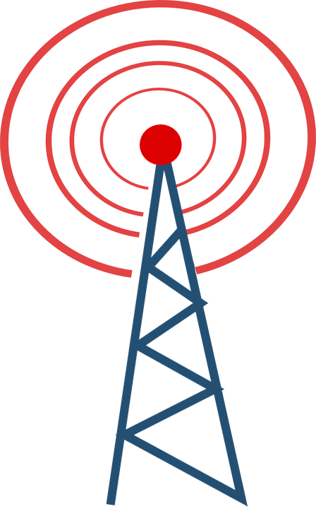 Communication Clipart Cell Tower - Radio Tower Clipart (448x720), Png Download