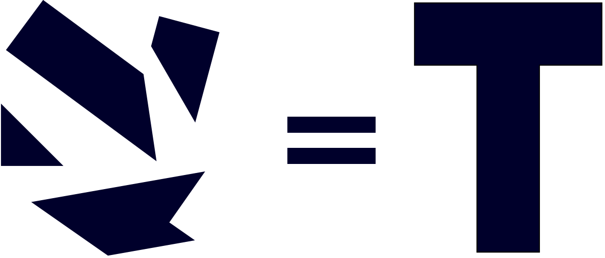 T Puzzle 5 Pieces (1200x513), Png Download