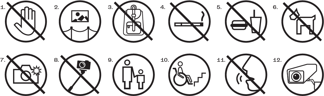 Visitors Are Not Allowed To Touch And Hold The Artworks - Circle (1200x400), Png Download