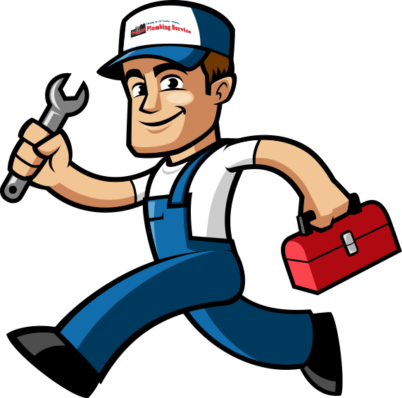 Plumbing Clipart Images - Plumbing Man (571x565), Png Download