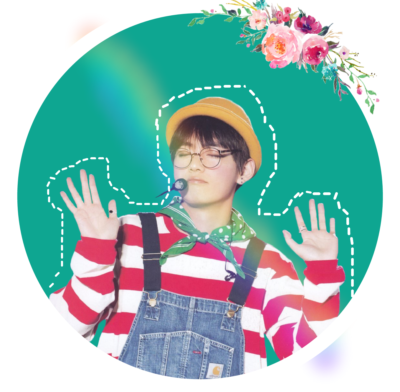 V Taehyung Bts Circulo Cute - Taehyung Pic 2017 (1358x1329), Png Download