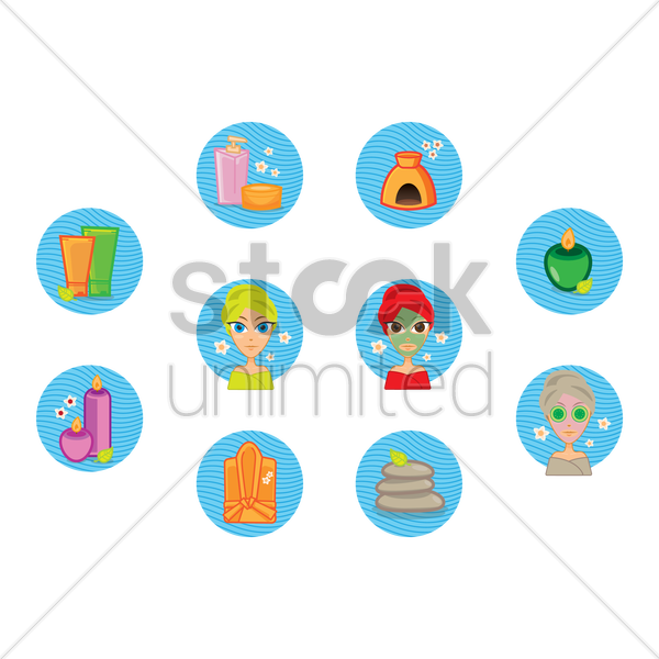 Spa Icons V矢量图形 (600x600), Png Download