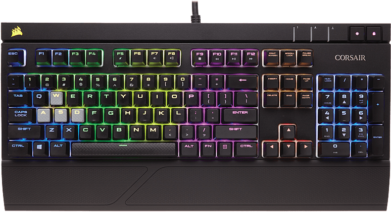 Corsair Strafe Rgb Mx Silent Mechanical Gaming Keyboard - Corsair Strafe Rgb Mx Silent (800x442), Png Download