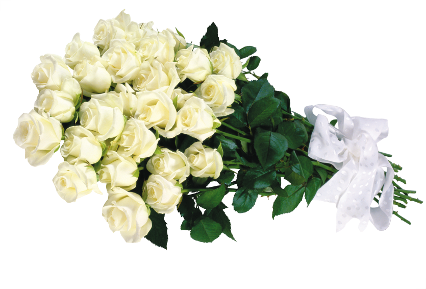 White Rose Bouquet Transparent Png Image - Bunch Of White Roses (866x650), Png Download