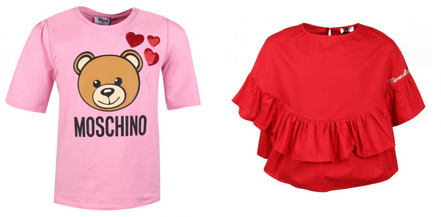 Moschino Pink Teddy Bear Top & Red Monnlisa - Moschino (1418x698), Png Download