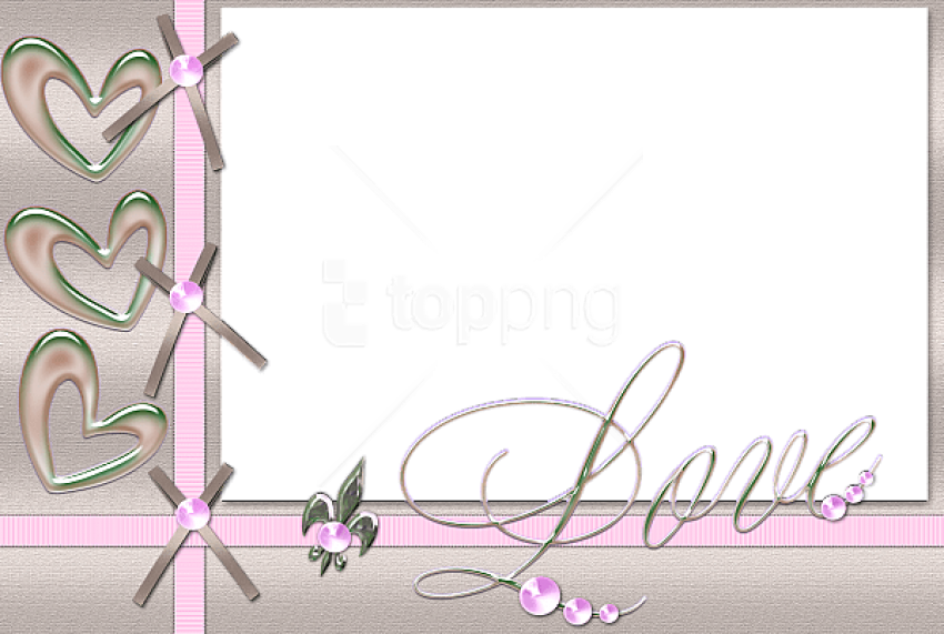 Free Png Best Stock Photos Transparent Pink Love Frame - Frame Template Wedding Transparent (850x571), Png Download