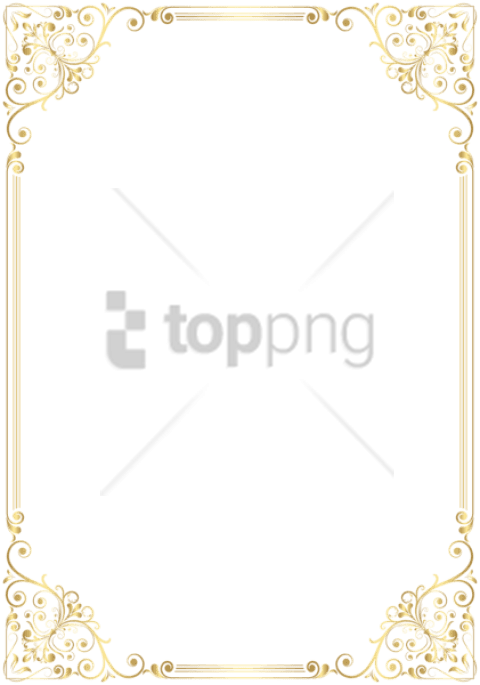 Free Png Elegant Gold Page Borders Png Image With Transparent - Chain (480x685), Png Download