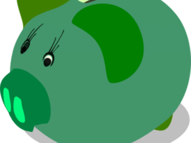 Green Clipart Piggy Bank - Piggy Bank Clip Art (640x480), Png Download