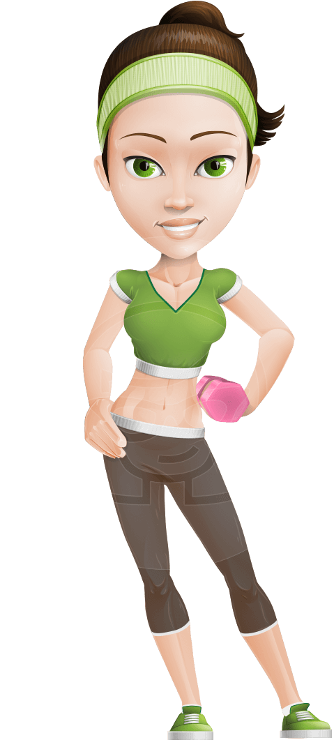Penny The Gym Instructor - Cartoon Gym Trainer Personal Trainer (691x1060), Png Download