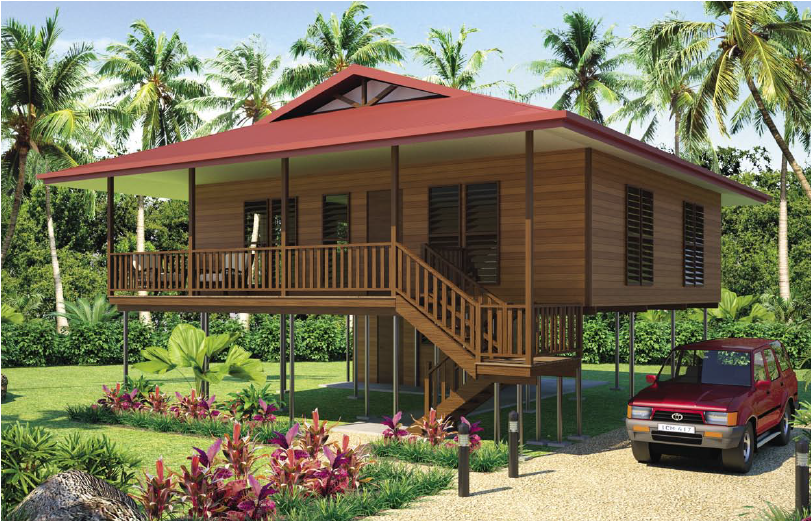 Beach Resort Prefab Light Steel Wooden Design Bungalow - House (810x810), Png Download