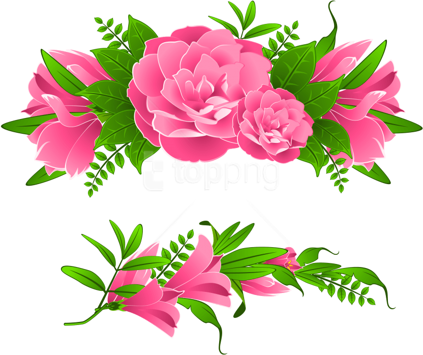 Free Png Flowers Borders Free Png - Flowers Border Clipart Png (850x720), Png Download