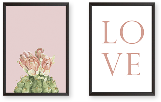Set Of 2 Frames - Prickly Pear (600x600), Png Download