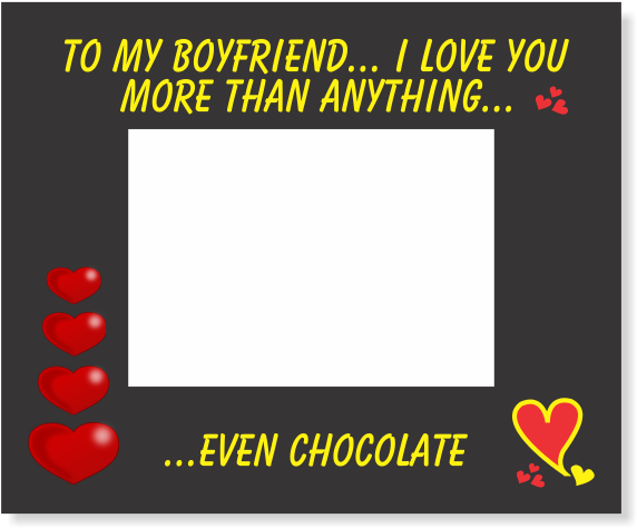 Even Chocolate Valentines Photo Frame 90 X - Heart (591x591), Png Download