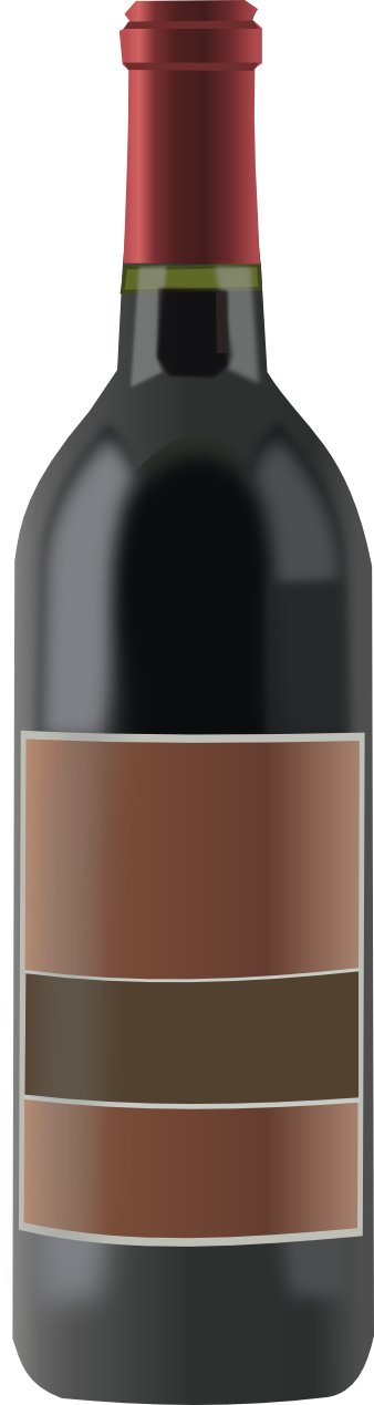 Inkscape Wine Bottle - Wood (338x1269), Png Download