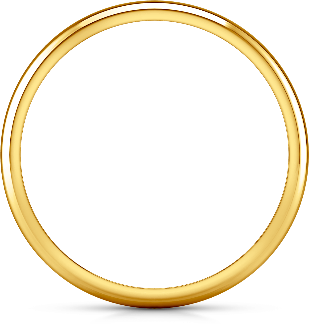 Wedding Band Comfort Fit Mm K Yellow - Circle (1440x1440), Png Download