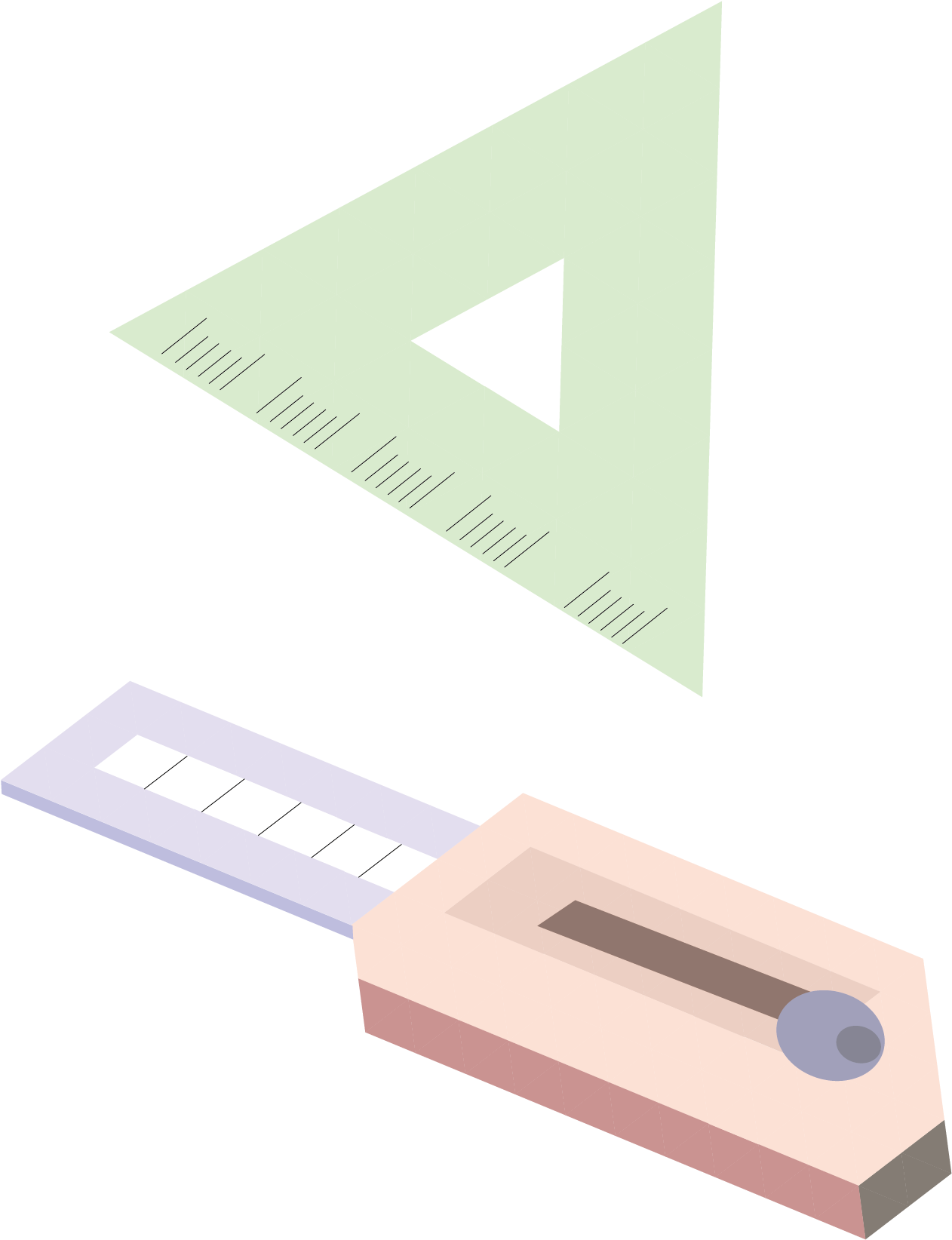 5d Utility Knife Office Stationery Png And Vector Image - Triangle (2000x2000), Png Download