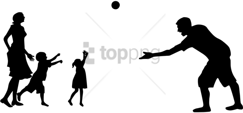 Free Png Download Family Playing Silhouette Png Images - Transparent Family Png Silhouette (850x396), Png Download