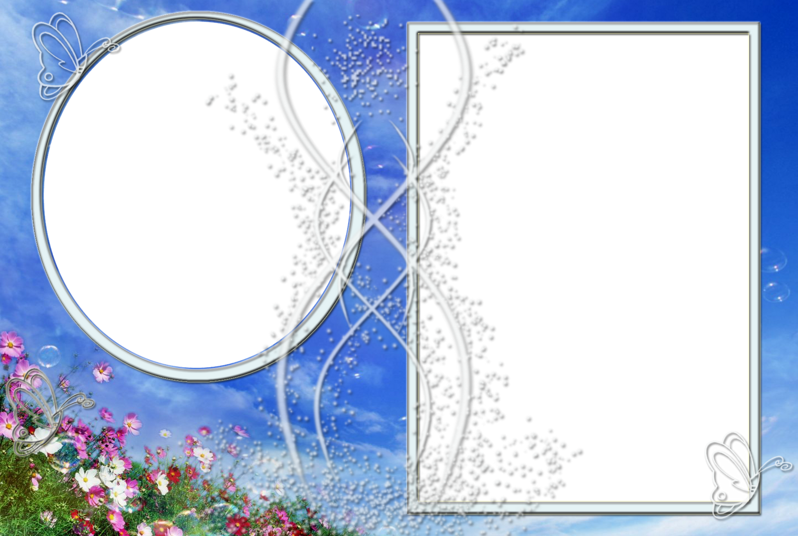 Wedding Png Frams - Floral Design (1600x1074), Png Download