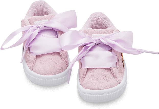 Pink Minion Heart Fluffy Suede Infant Sneakers - Sneakers (700x700), Png Download