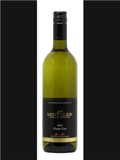 Saint Clair Marlborough Premium Pinot Gris - Glass Bottle (640x640), Png Download