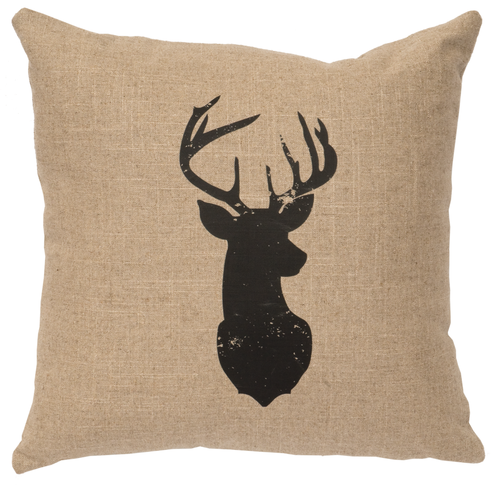 Deer Silhouette - - Black Drawings Of Deer (1000x1000), Png Download