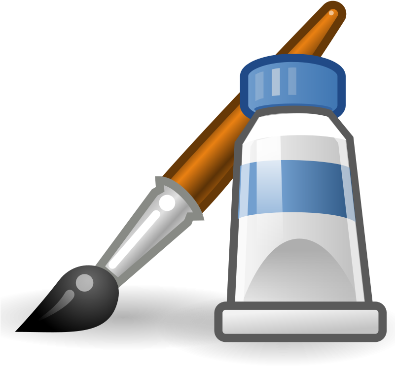 Graphics Clip Art Download - Brush Tool In Ms Paint (800x800), Png Download