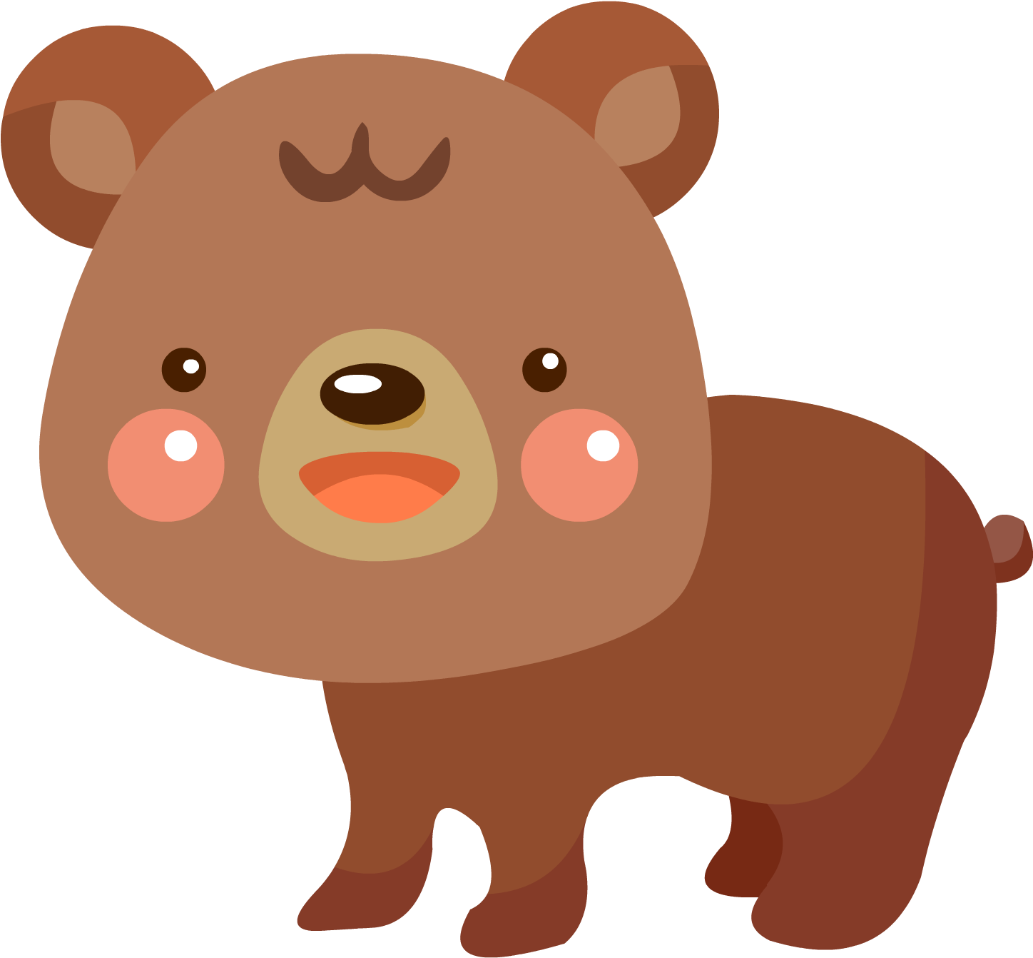 Animal Hand Drawn Cartoon Flat Png And Vector Image - Cartoon (2000x2000), Png Download