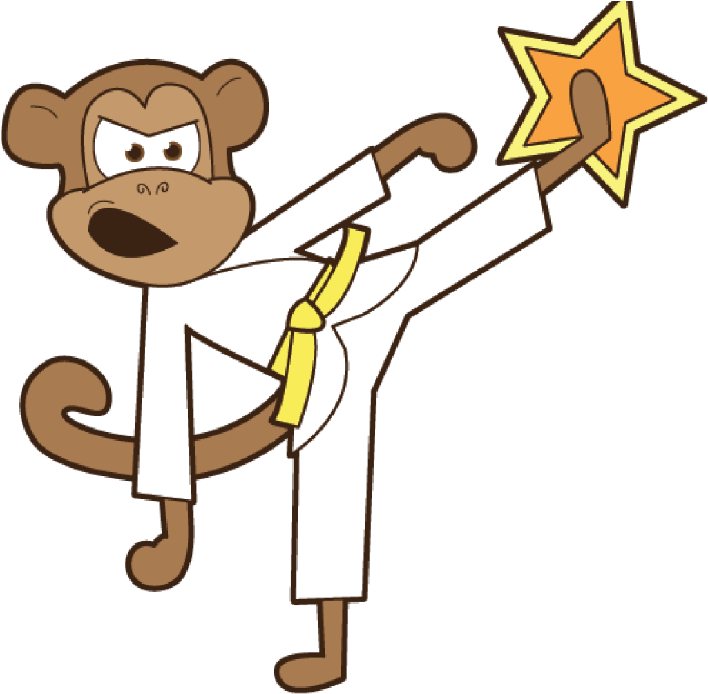 Free Monkey Clipart Free Monkey Clipart Clipart Free - Monkey Karate Clipart (1024x1024), Png Download