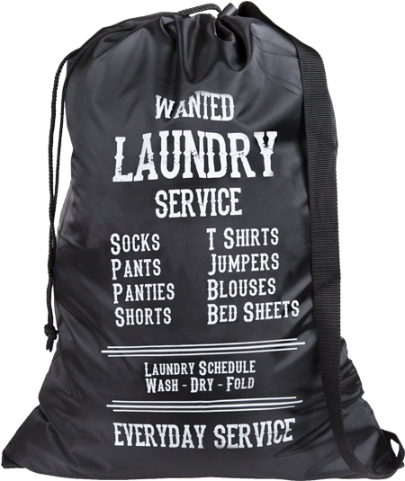 Large Drawstring Protective Washable Laundry Bag, Strong - Backpack (600x600), Png Download