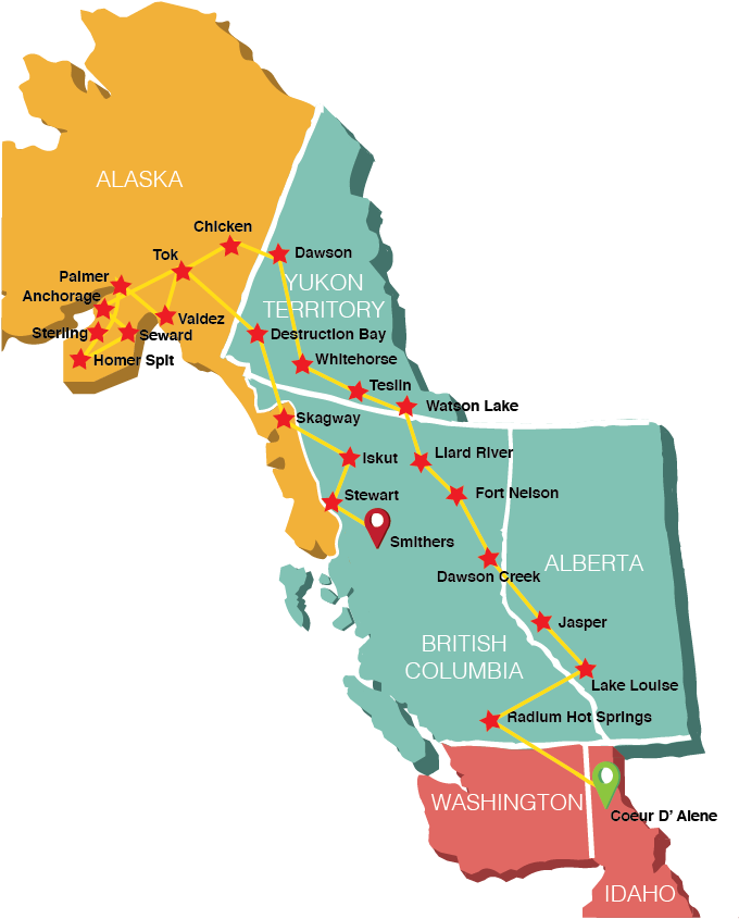 Vast Alaskan Territorial Escapade June August Dont - Atlas (1311x867), Png Download