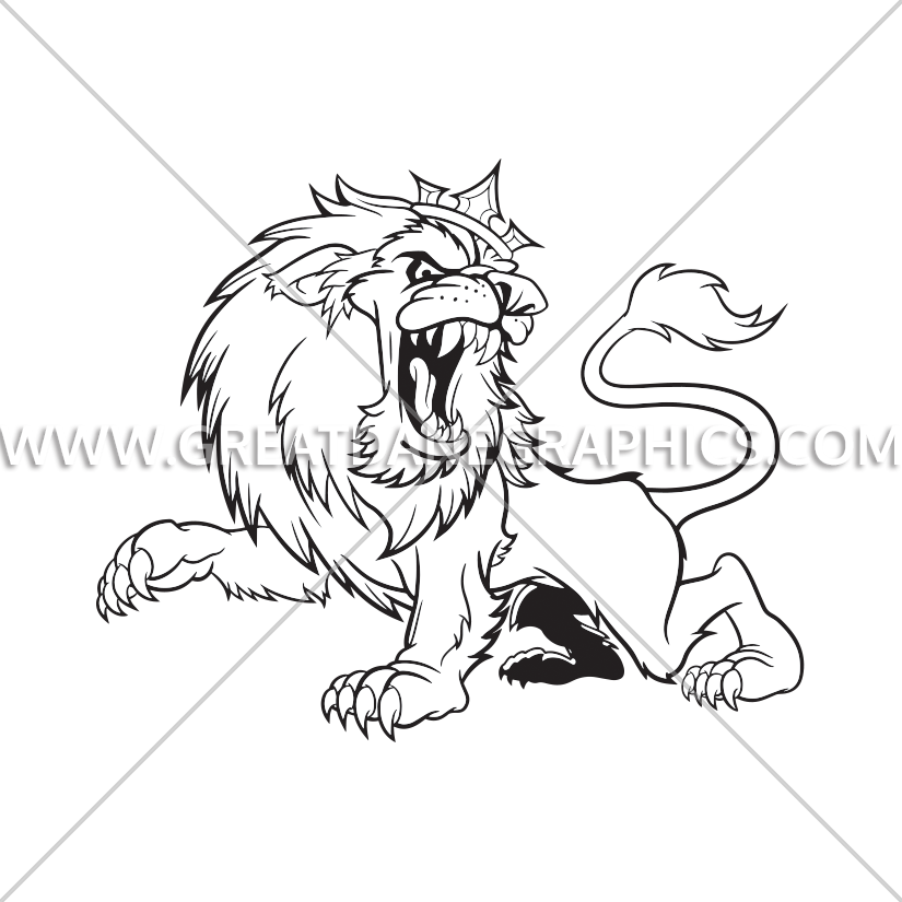 Roaring Lion Cartoon Production - Illustration (825x825), Png Download