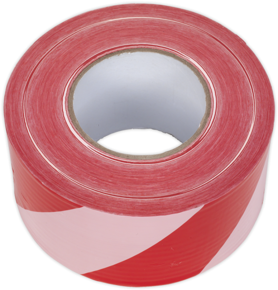 Hazard Warning Barrier Tape 80mm X 100mtr Red/white - Tissue Paper (650x650), Png Download