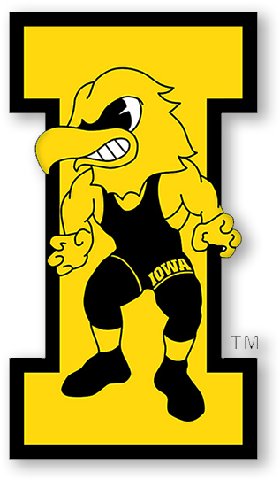 University Of Iowa Wrestling Logo (600x600), Png Download