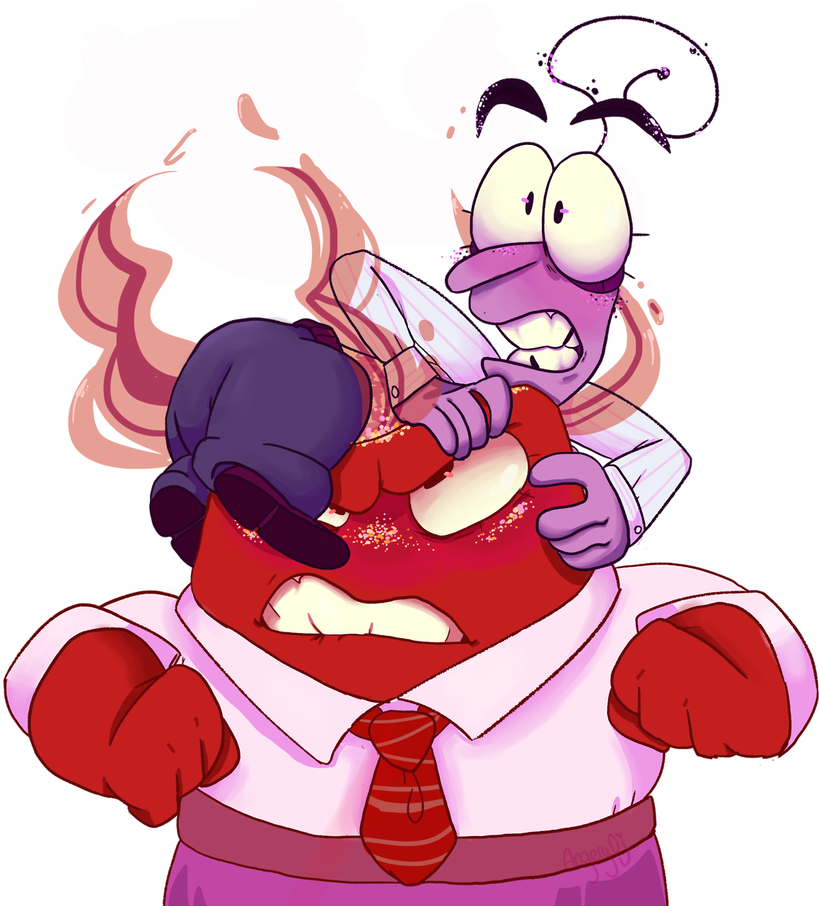 For Everyone Who Has Seen Inside Out, Reblog This If - Anger X Fear (1280x1280), Png Download