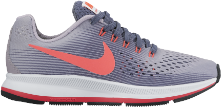 Nike Zoom Pegasus 34 Gs Cross Trainer Shoes - Running Shoe (600x600), Png Download