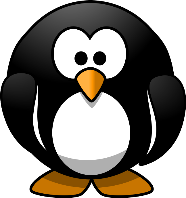 Penguin Png Vector - Cartoon Penguin (1000x824), Png Download