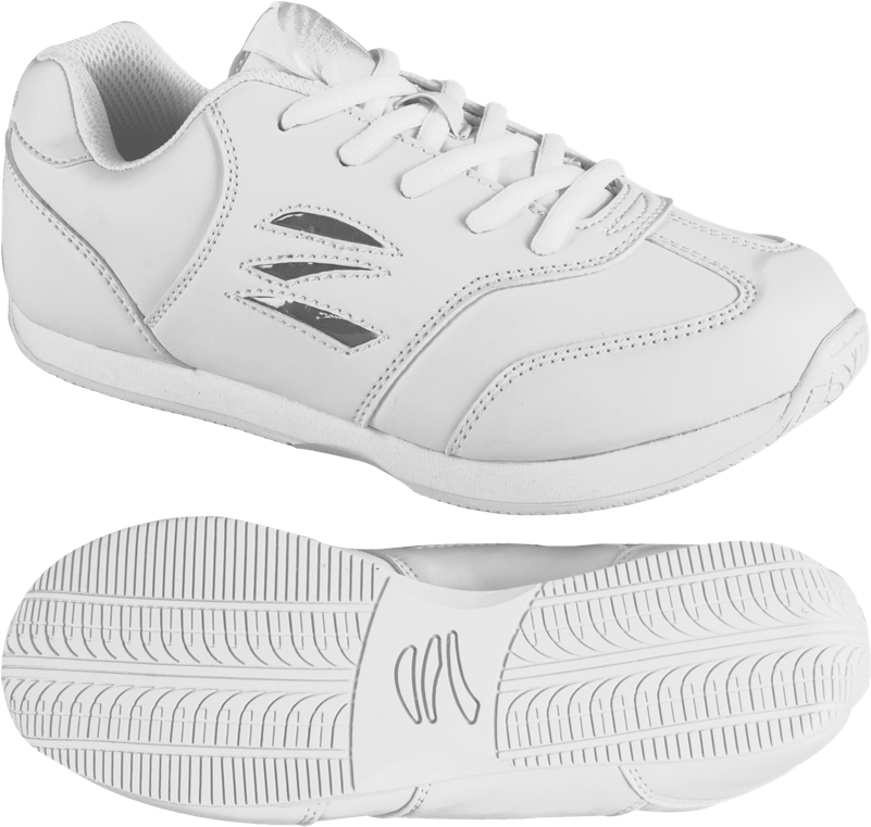Show Your Teams Colors With This All White Cheer Shoe - Tennis Shoe (800x800), Png Download