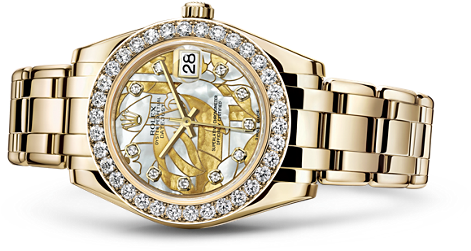 /rolex Replica /watches/datejust Special/rolex Datejust - Rolex Pearlmaster 39 White Gold (610x610), Png Download