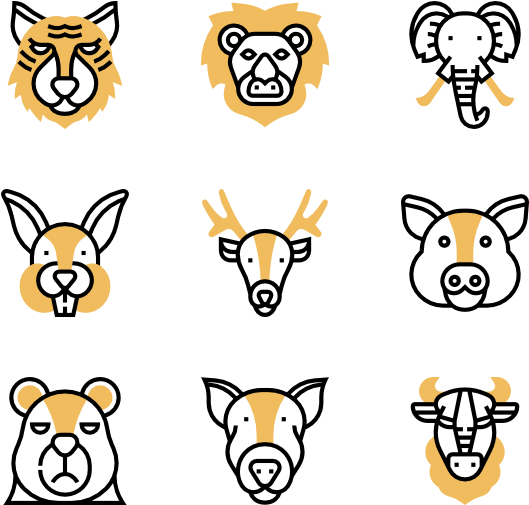 Animal Head - Cartoon (600x564), Png Download