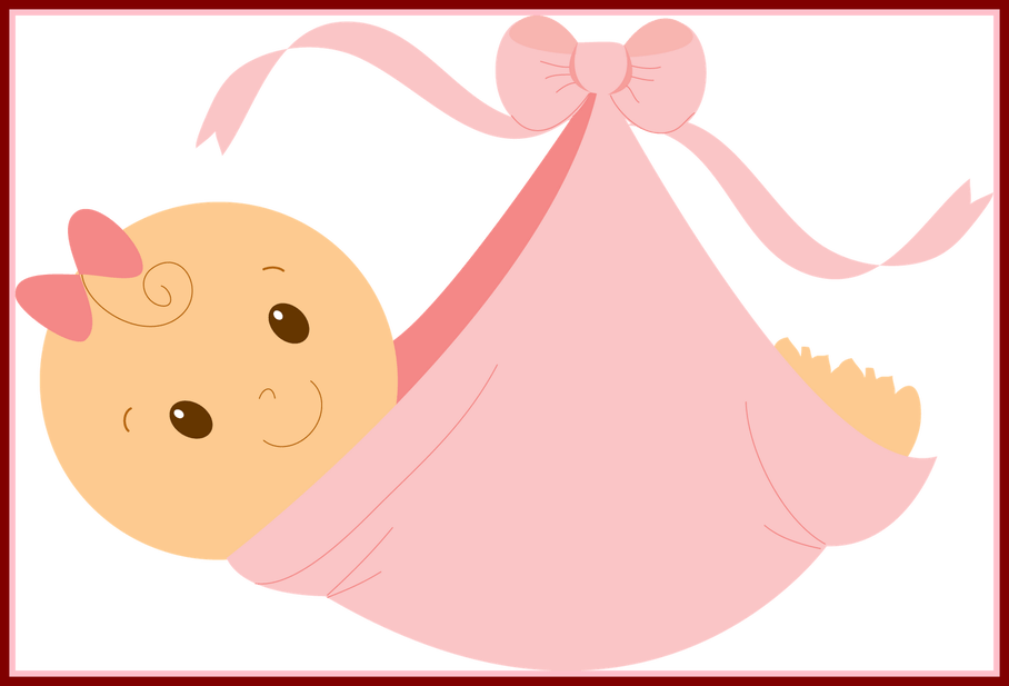 Png Black And White Library Astonishing Baby Girl Clip - Baby Shower Girl Png (908x617), Png Download