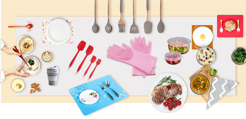 Silicone Kitchen Cooking Utensils - Side Dish (800x386), Png Download