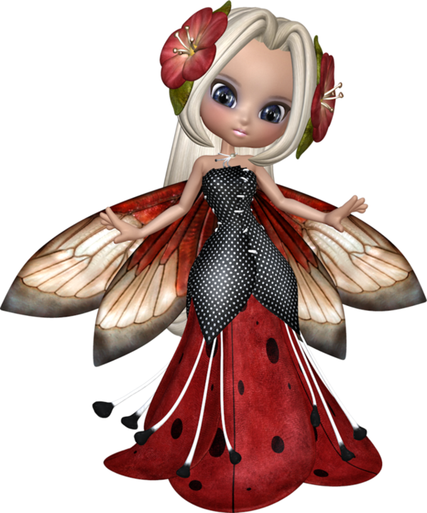 Doll Drawing Angel - Tubes Cookies (600x721), Png Download