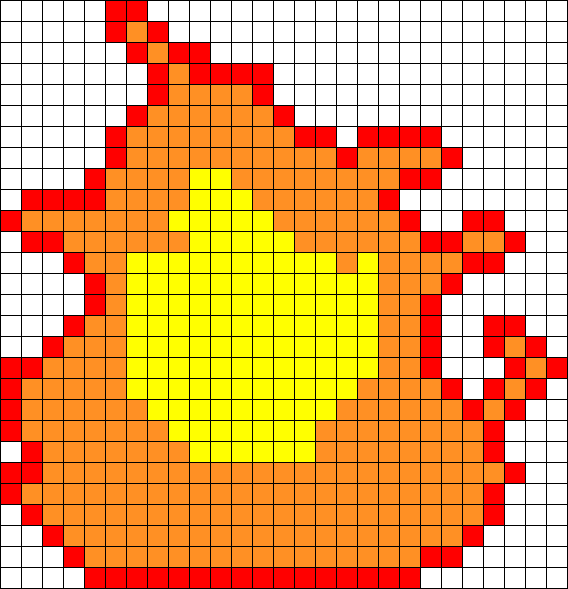Flame - Dessin Pixel Angry Birds (568x589), Png Download