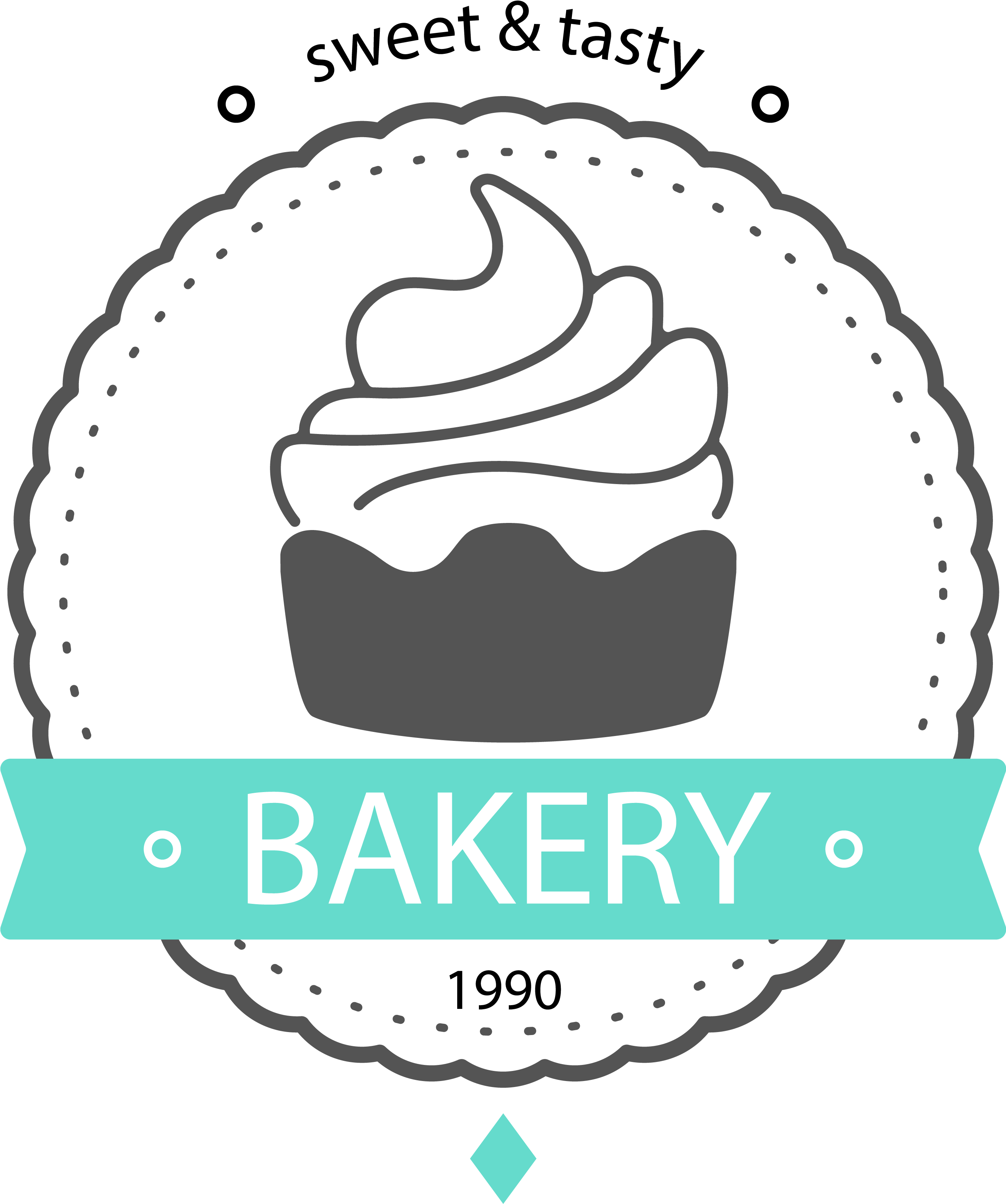Image Library Library Cupcake Birthday Cake Torte Simple - Bakery Cupcake Logo Png (2690x3249), Png Download