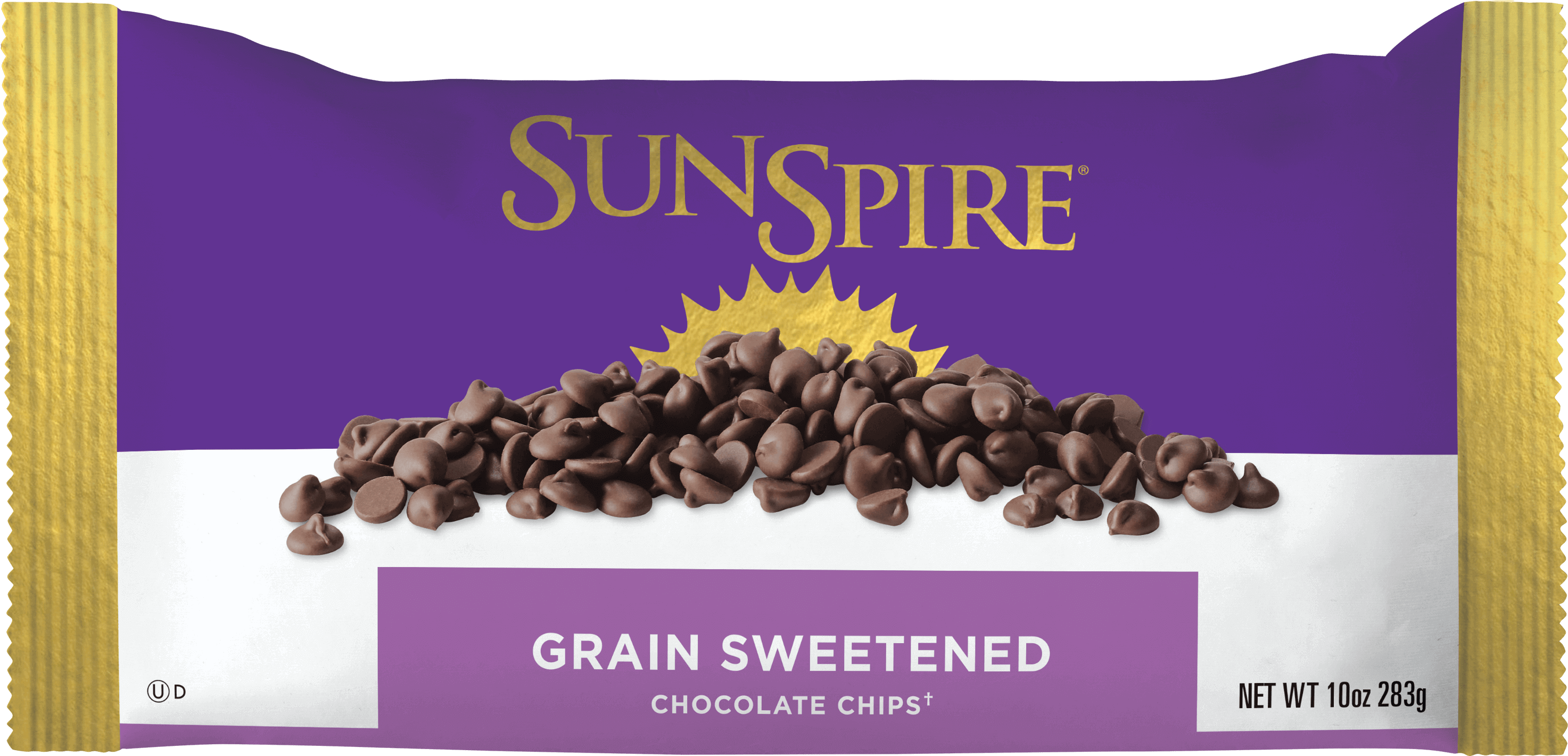 Grain Sweetened Chocolate Chips - Sunspire (3300x1755), Png Download