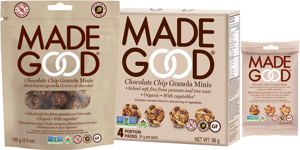 Toasted Gluten Free Oats And Delicious Chocolate Chips - Made Good Chocolate Chip Granola Minis (1005x510), Png Download