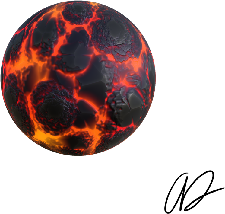 Styalized Lava Texture 02 - Circle (1000x1000), Png Download